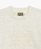 W CLASSIC LOGO CROP SWEATSHIRT oatmeal [New Model]