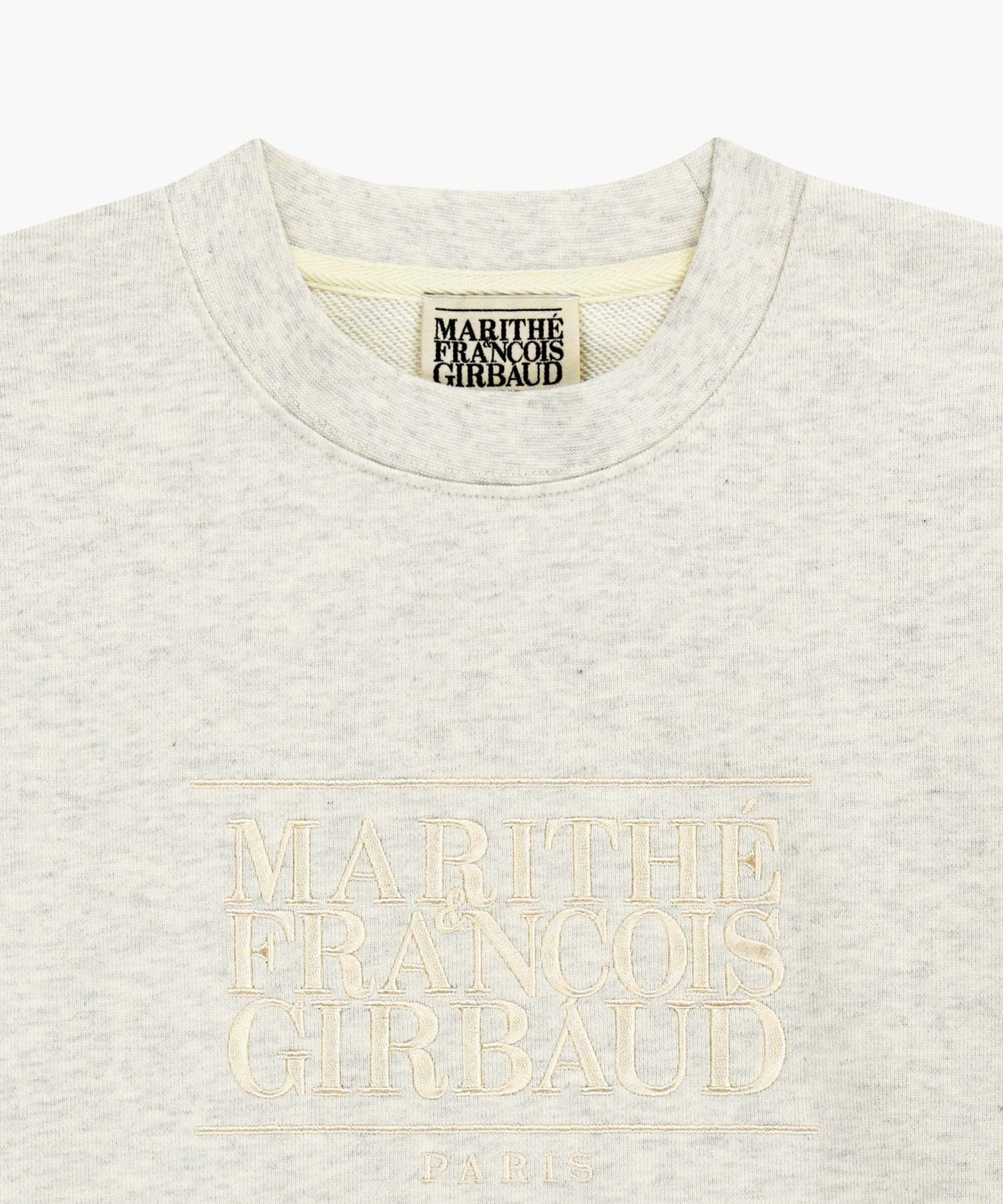 W CLASSIC LOGO CROP SWEATSHIRT oatmeal [New Model]