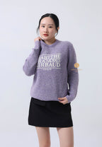 BOUCLE CLASSIC LOGO KNIT PULLOVER light purple