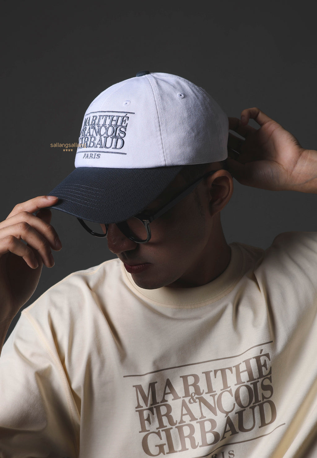 CLASSIC LOGO 6PANEL COLOR BLOCK CAP dark gray