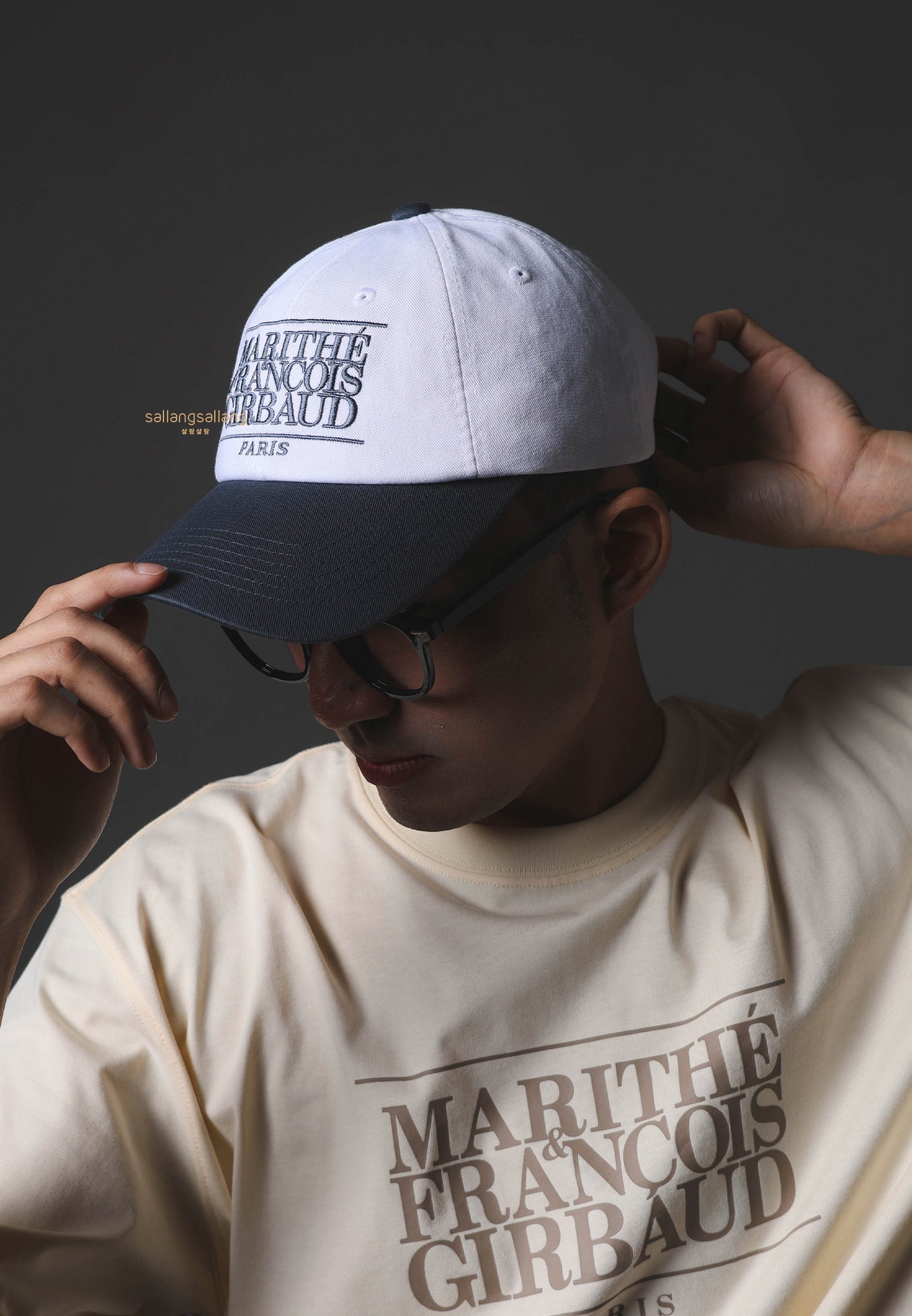 CLASSIC LOGO 6PANEL COLOR BLOCK CAP dark gray