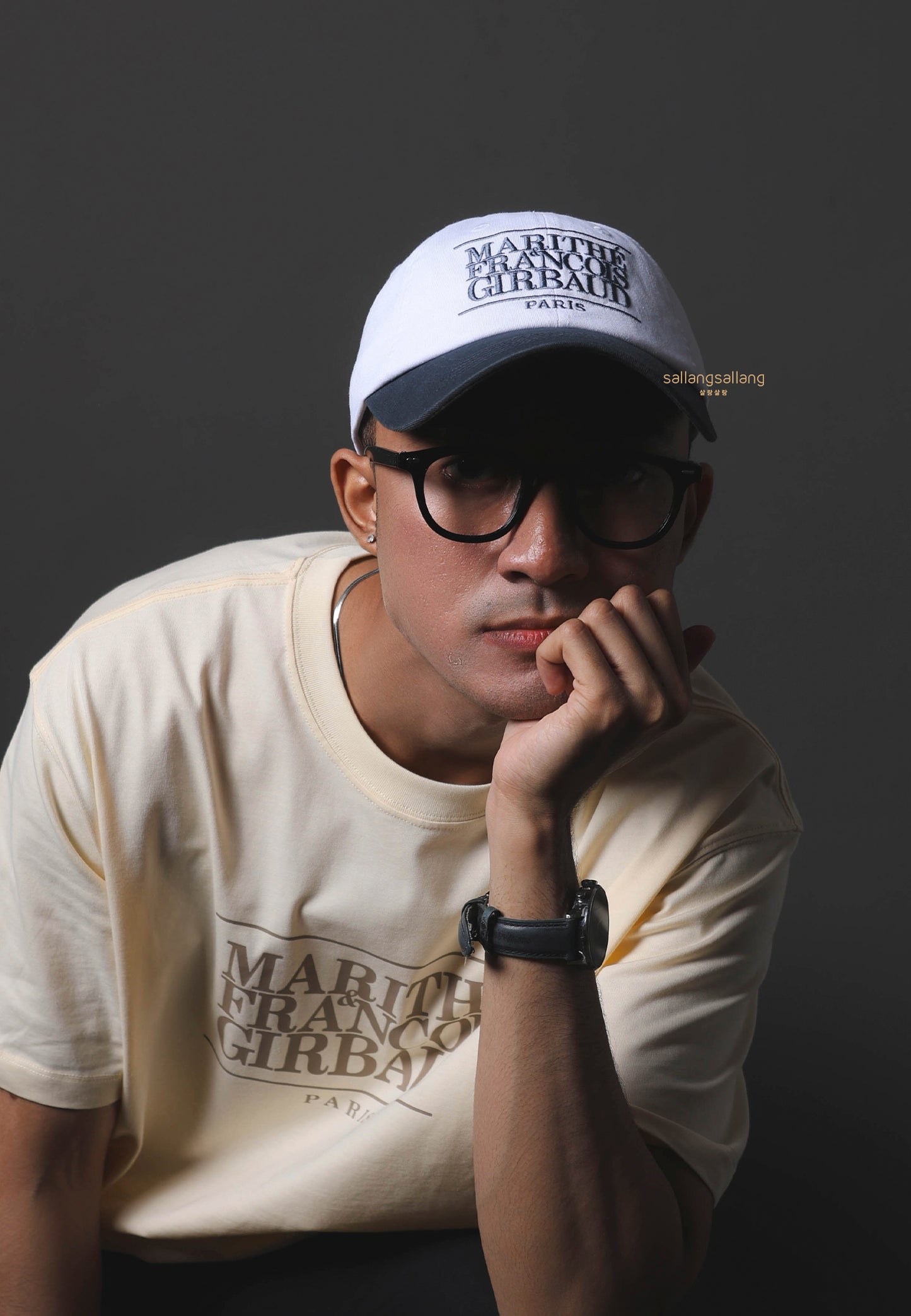 CLASSIC LOGO 6PANEL COLOR BLOCK CAP dark gray