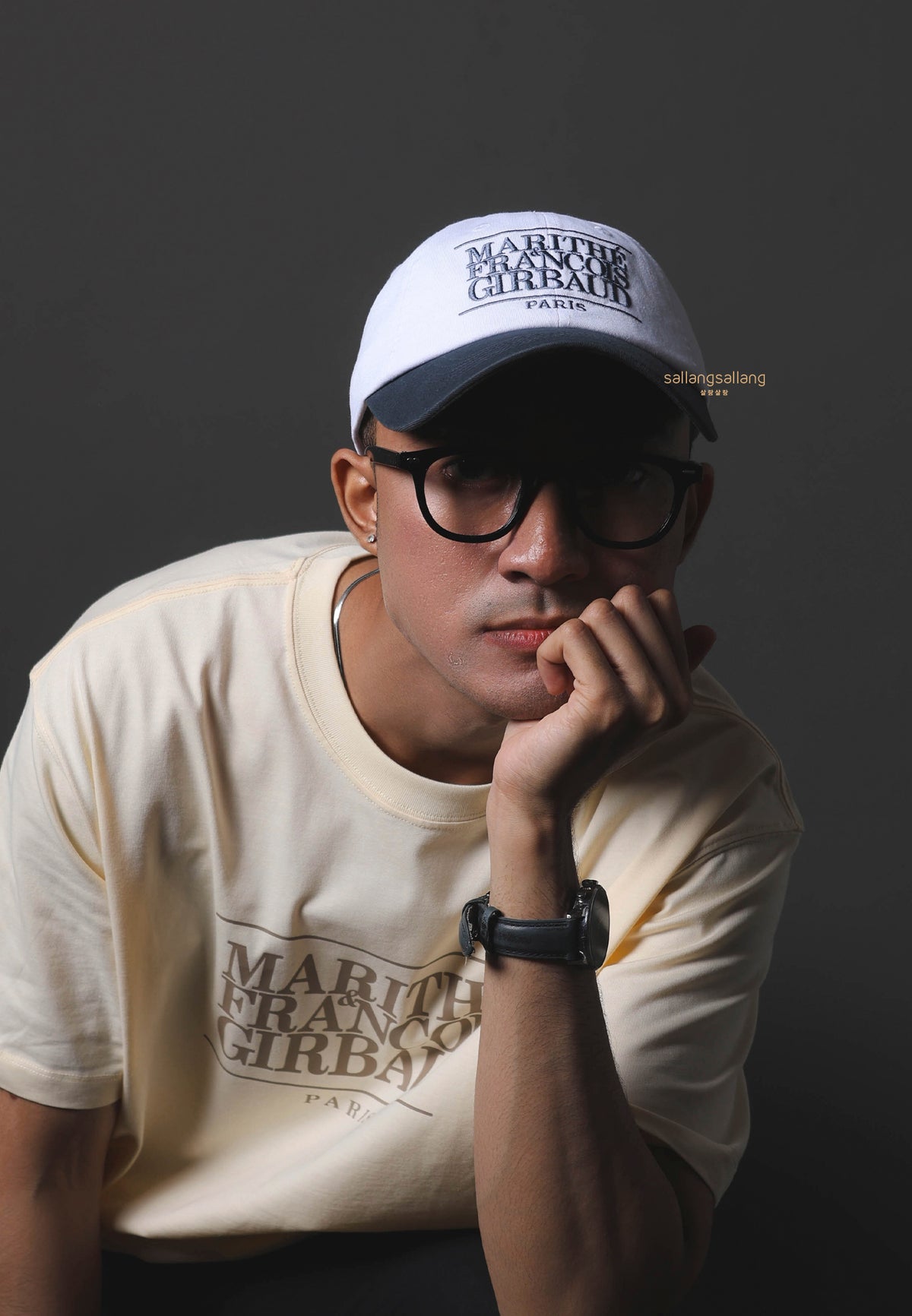 CLASSIC LOGO 6PANEL COLOR BLOCK CAP dark gray