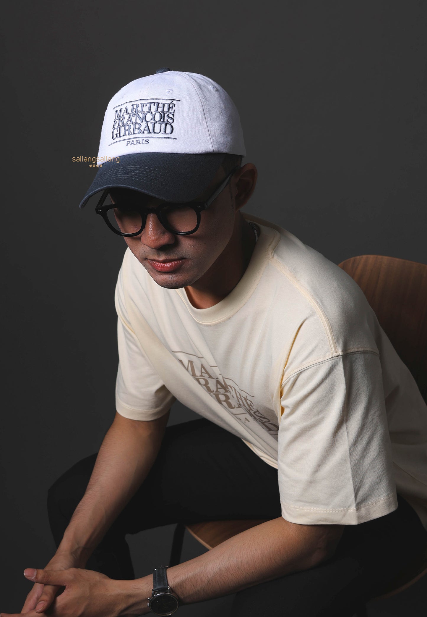 CLASSIC LOGO 6PANEL COLOR BLOCK CAP dark gray