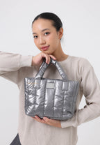 CLASSIC LOGO MATT METALLIC PADDING BAG gray
