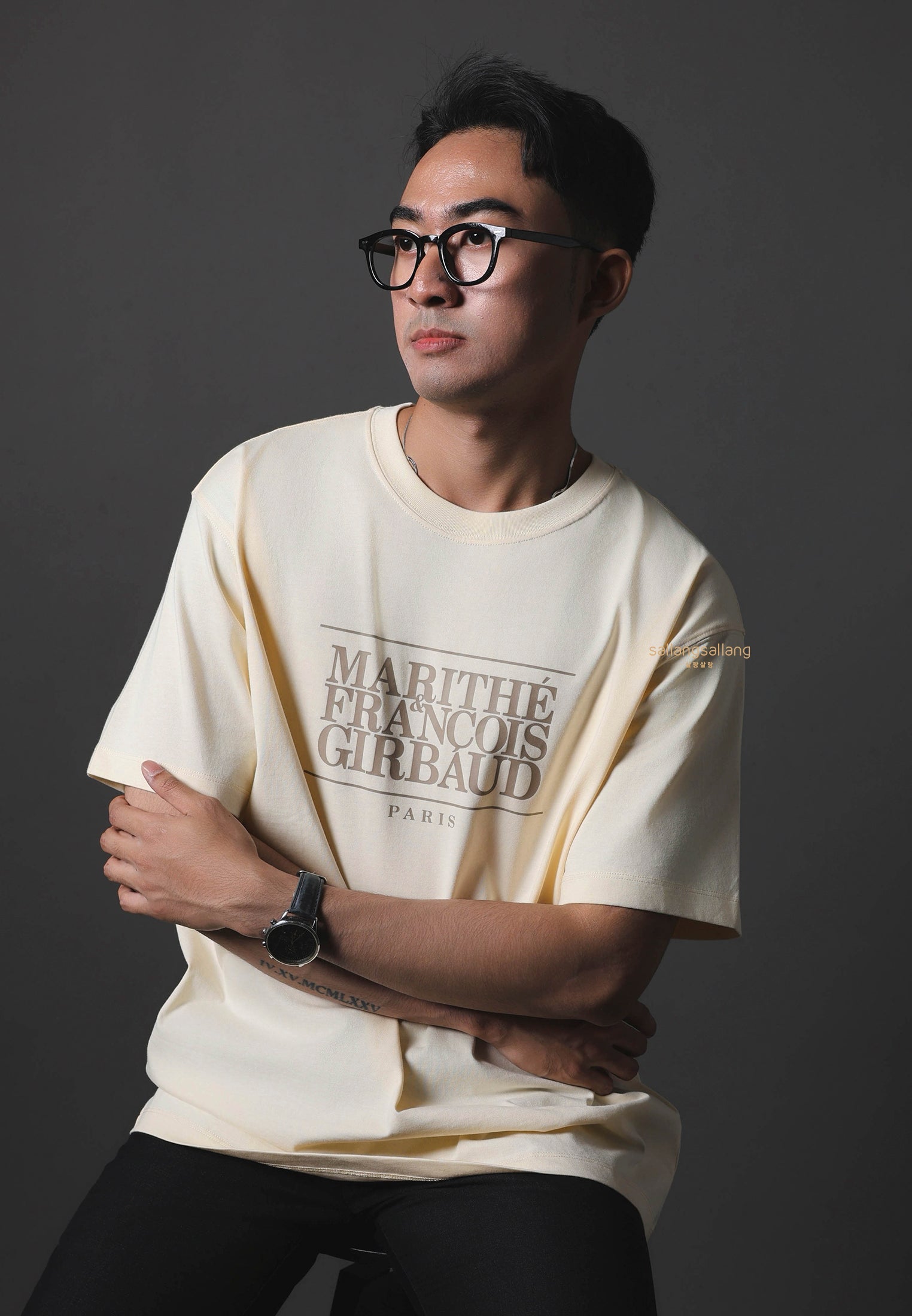 CLASSIC LOGO TEE cream
