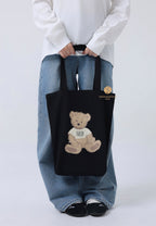 DOODLE BEAR ECO BAG black