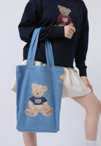 DOODLE BEAR ECO BAG blue