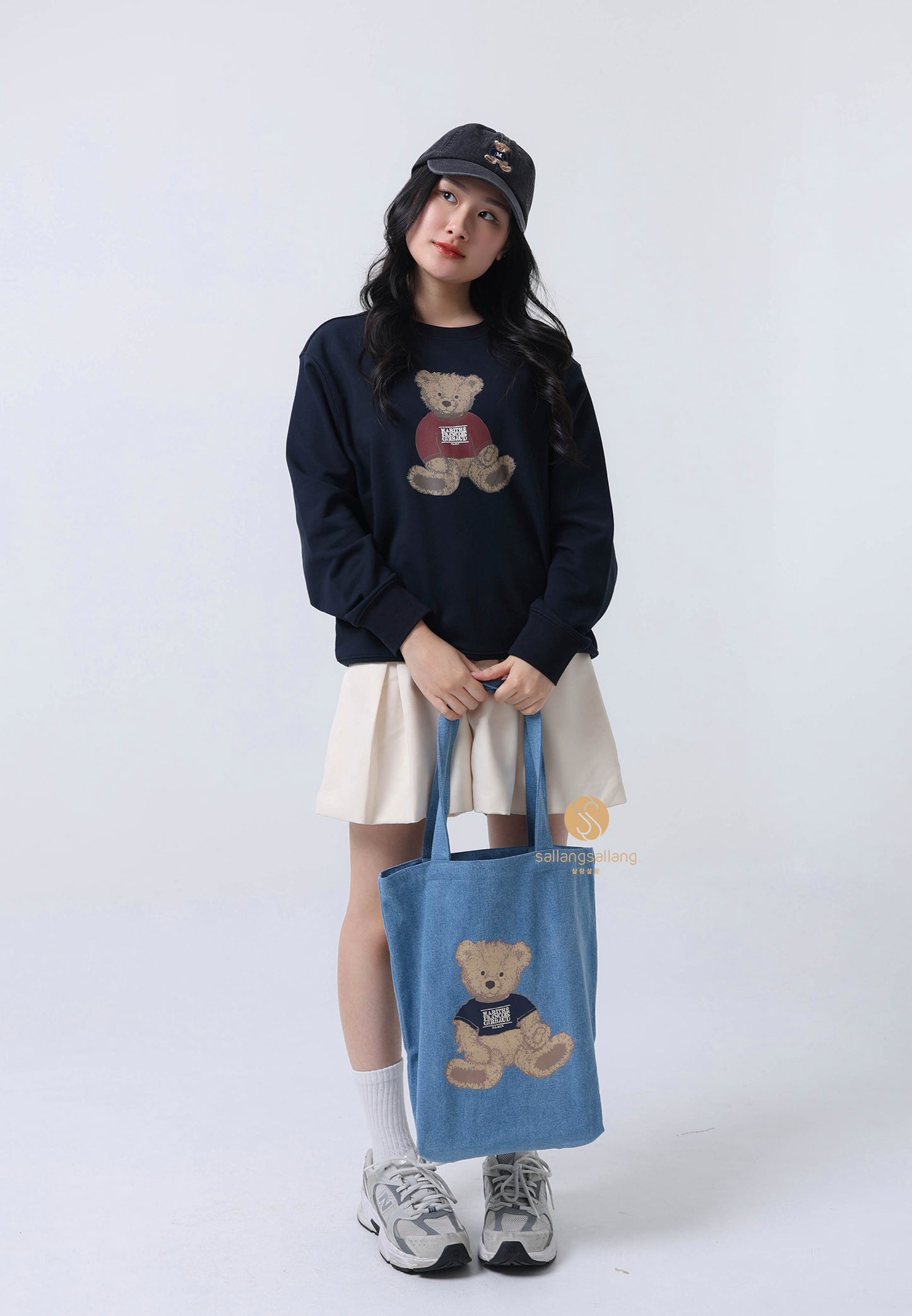 DOODLE BEAR ECO BAG blue