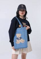 DOODLE BEAR ECO BAG blue