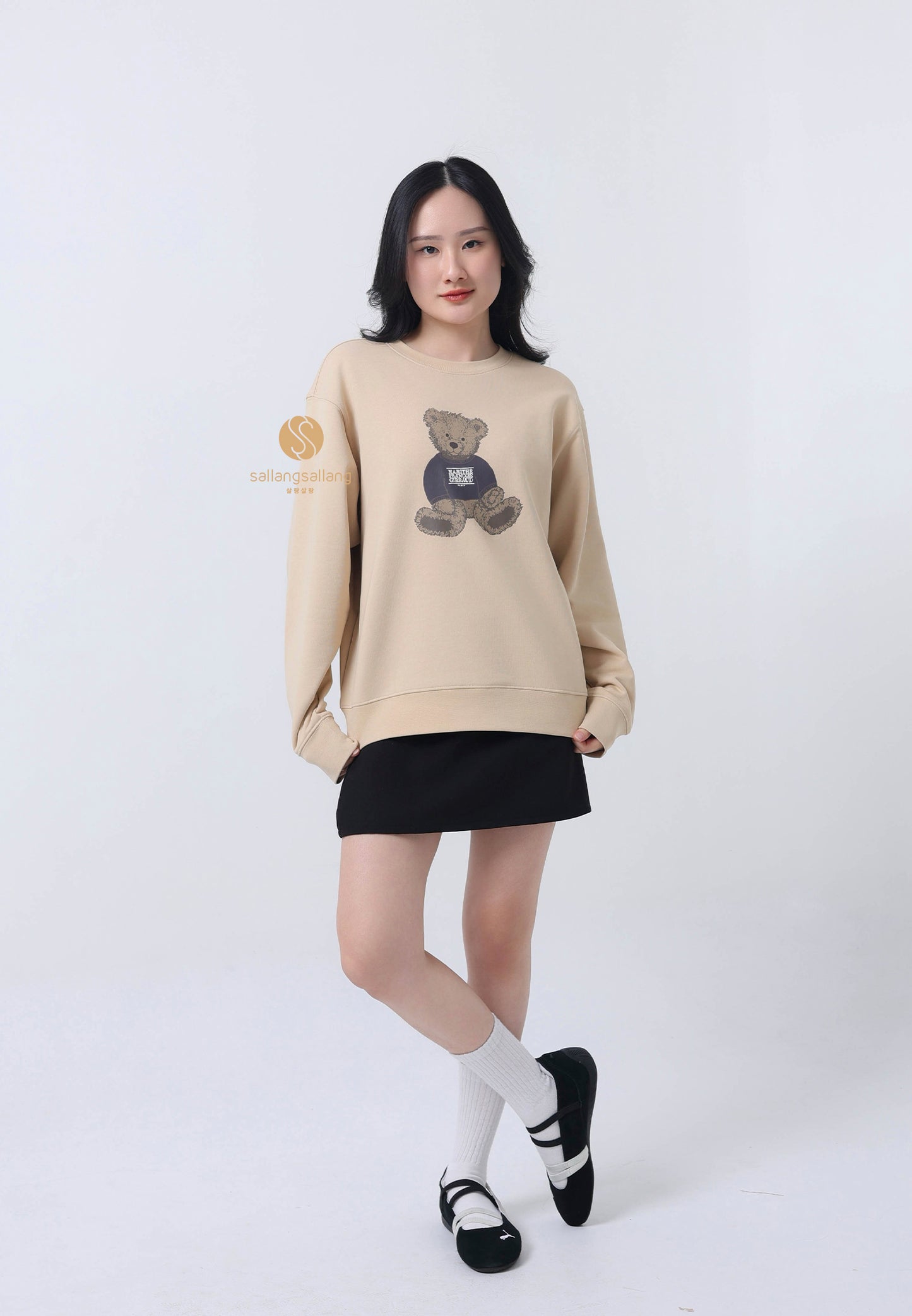 DOODLE BEAR SWEATSHIRT beige