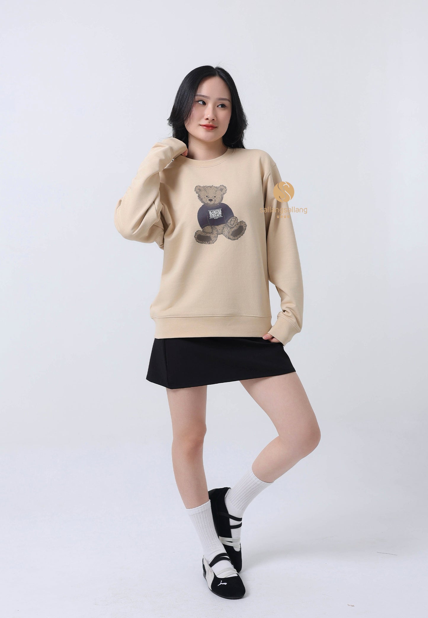 DOODLE BEAR SWEATSHIRT beige
