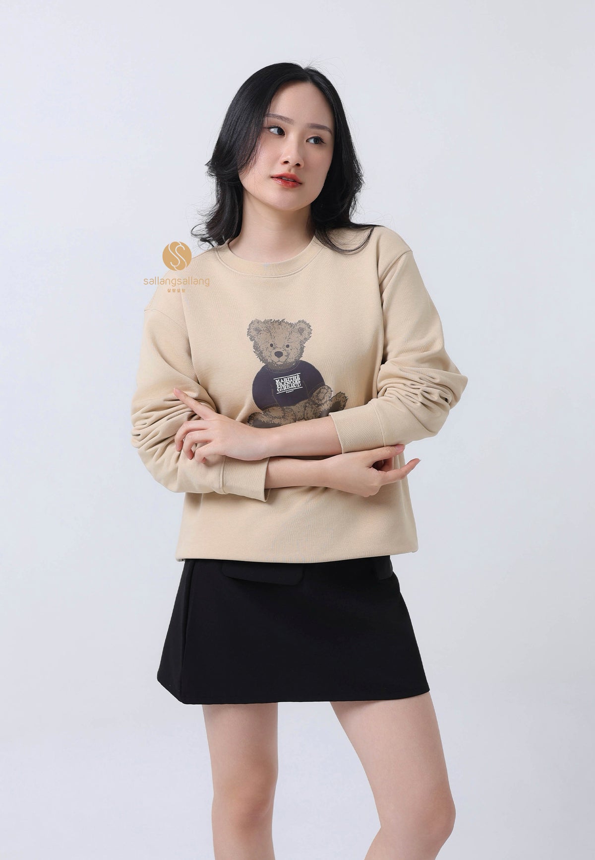 DOODLE BEAR SWEATSHIRT beige