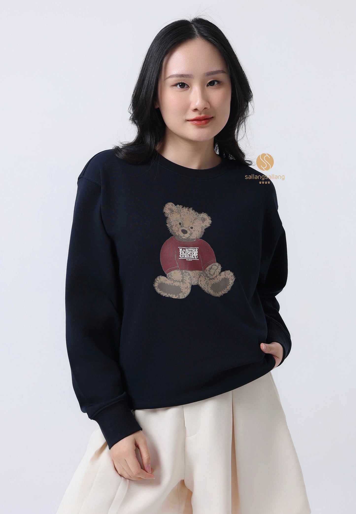 DOODLE BEAR SWEATSHIRT navy