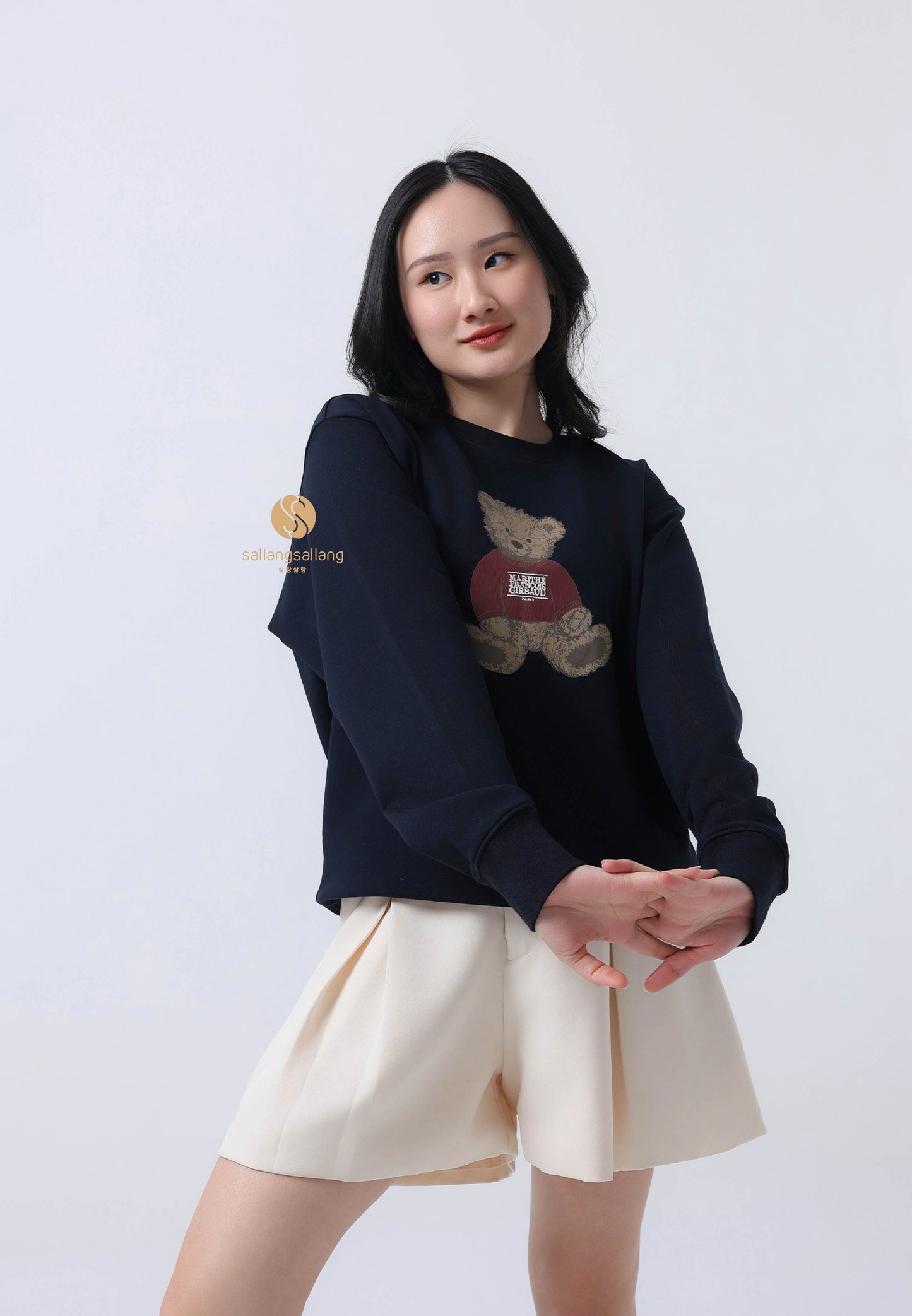 DOODLE BEAR SWEATSHIRT navy