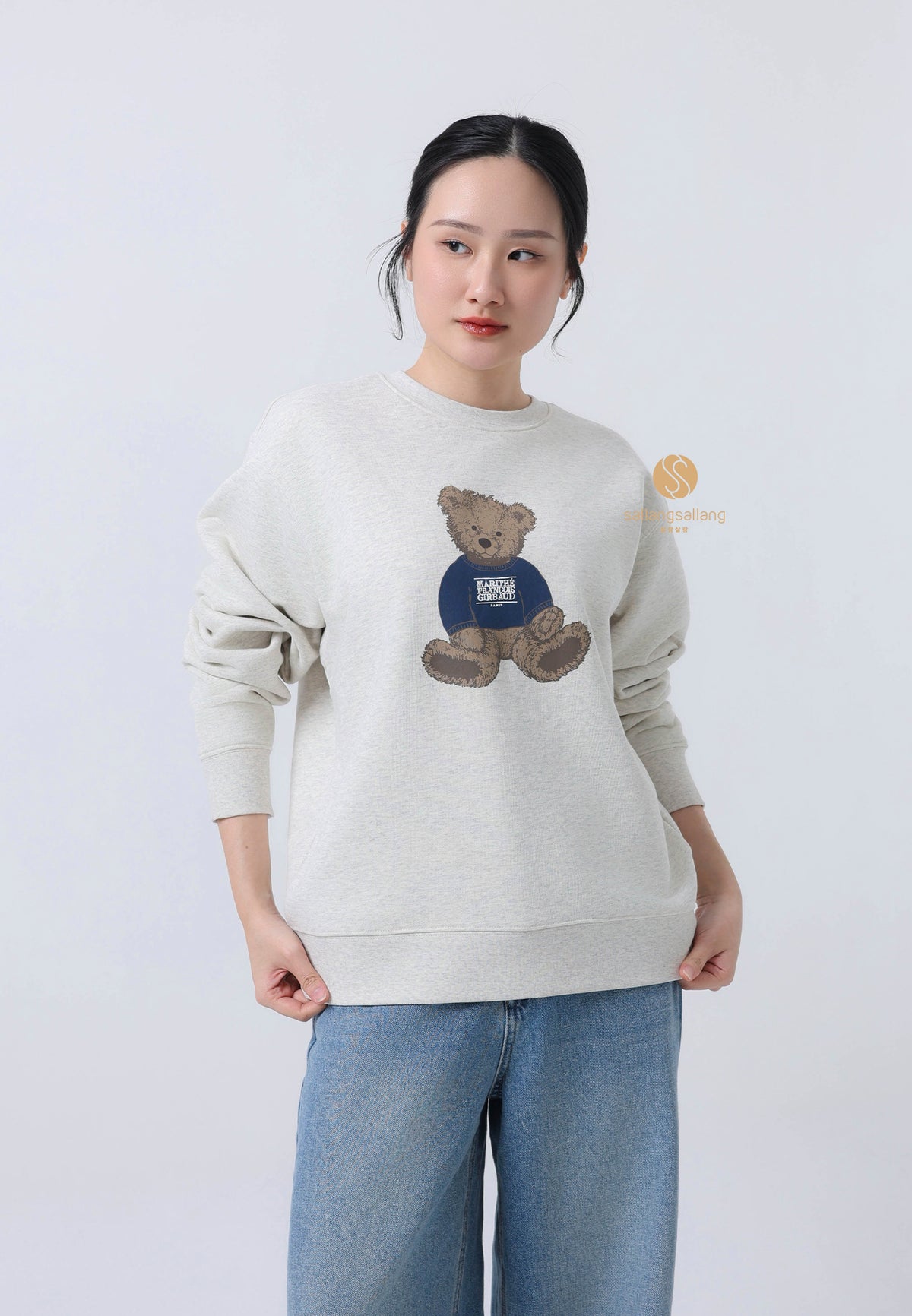 DOODLE BEAR SWEATSHIRT oatmeal