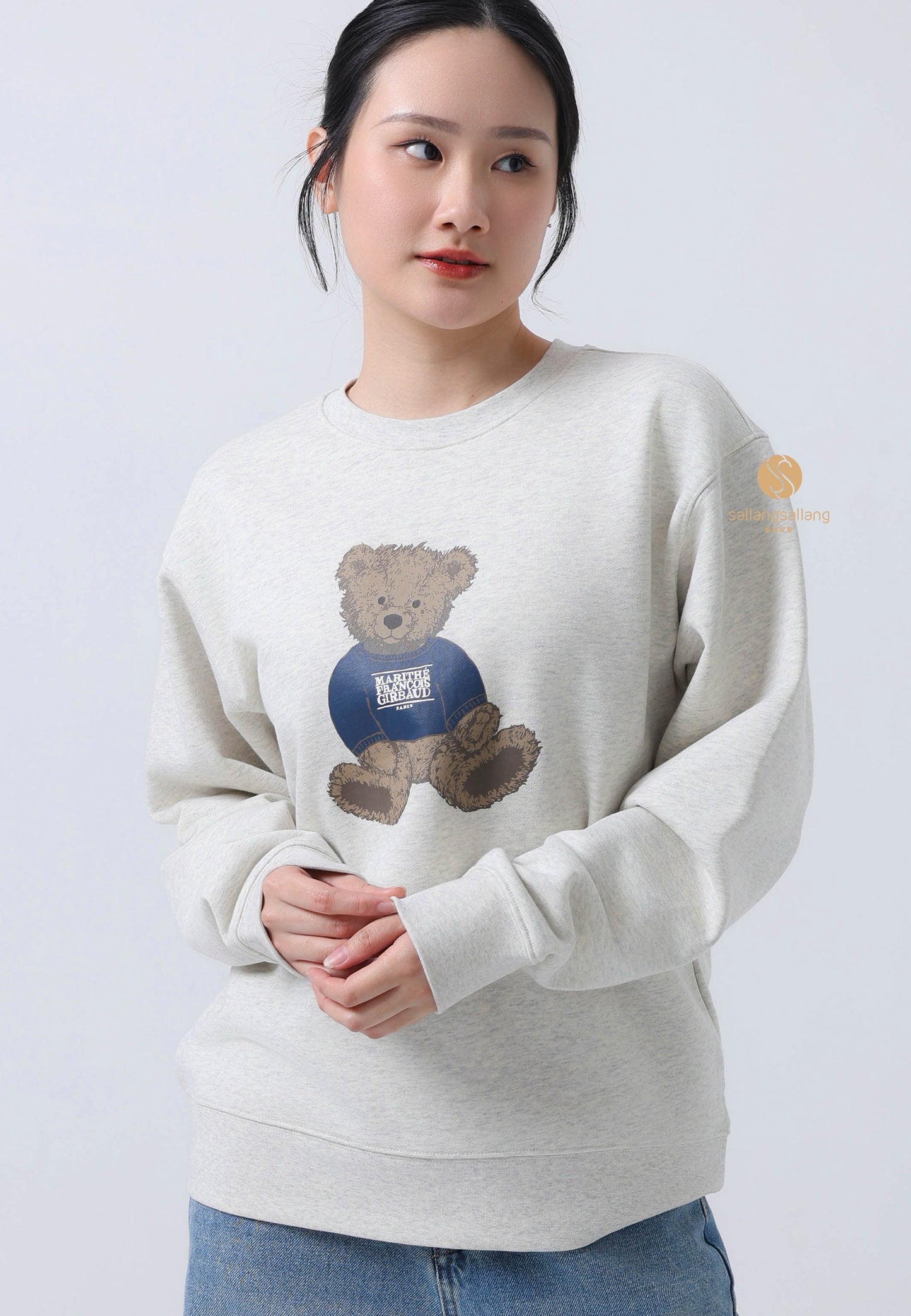 DOODLE BEAR SWEATSHIRT oatmeal