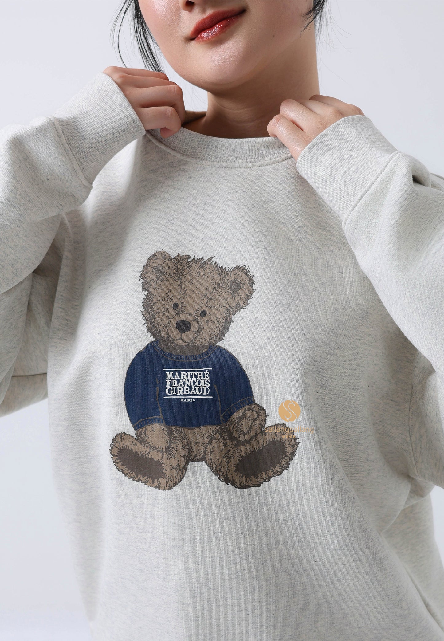 DOODLE BEAR SWEATSHIRT oatmeal