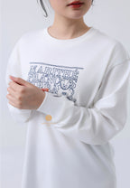 MINI DOODLE BEAR LONG SLEEVE white