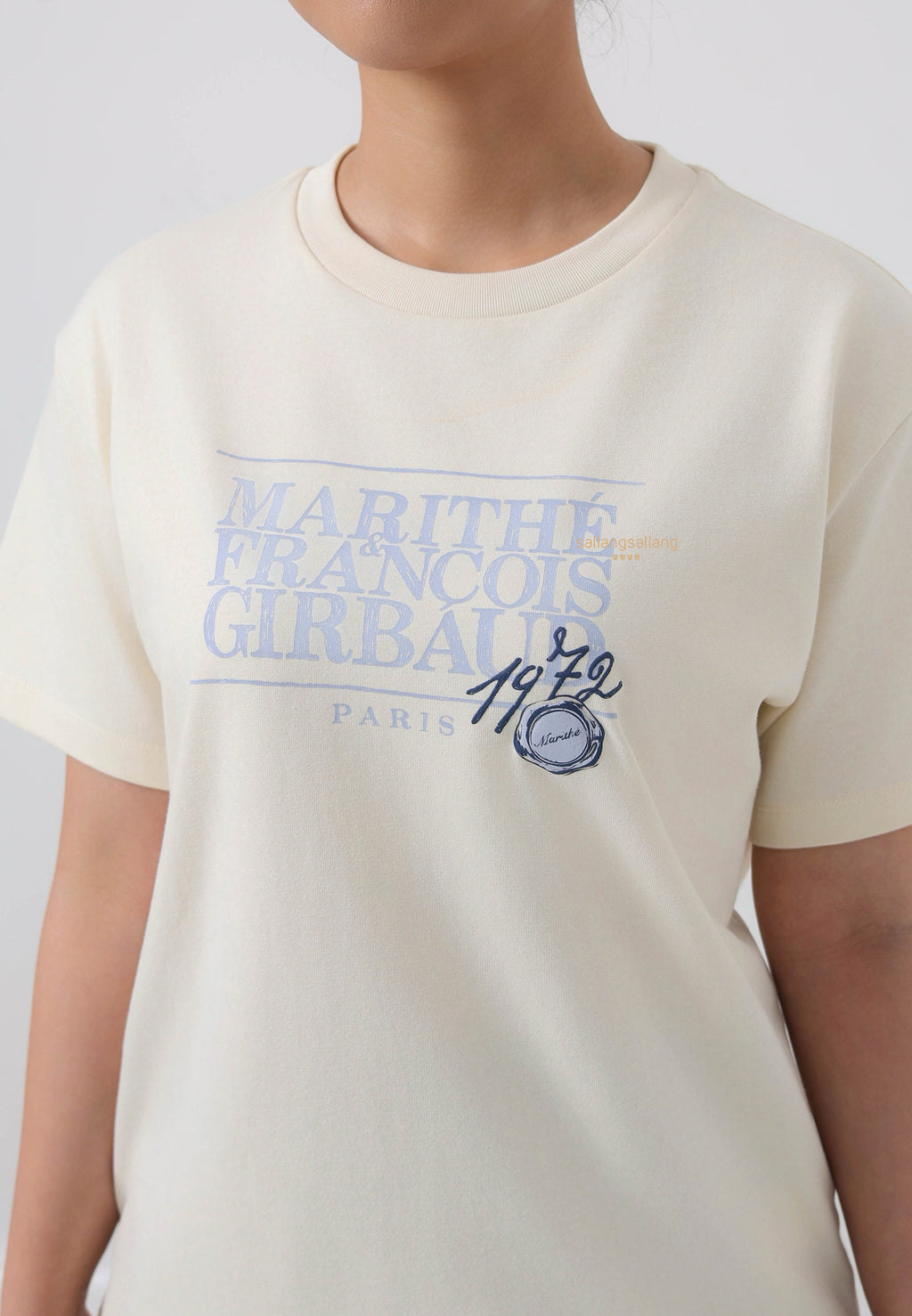 STAMP CLASSIC LOGO TEE cream