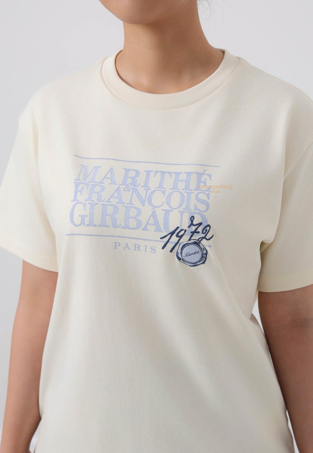 STAMP CLASSIC LOGO TEE cream