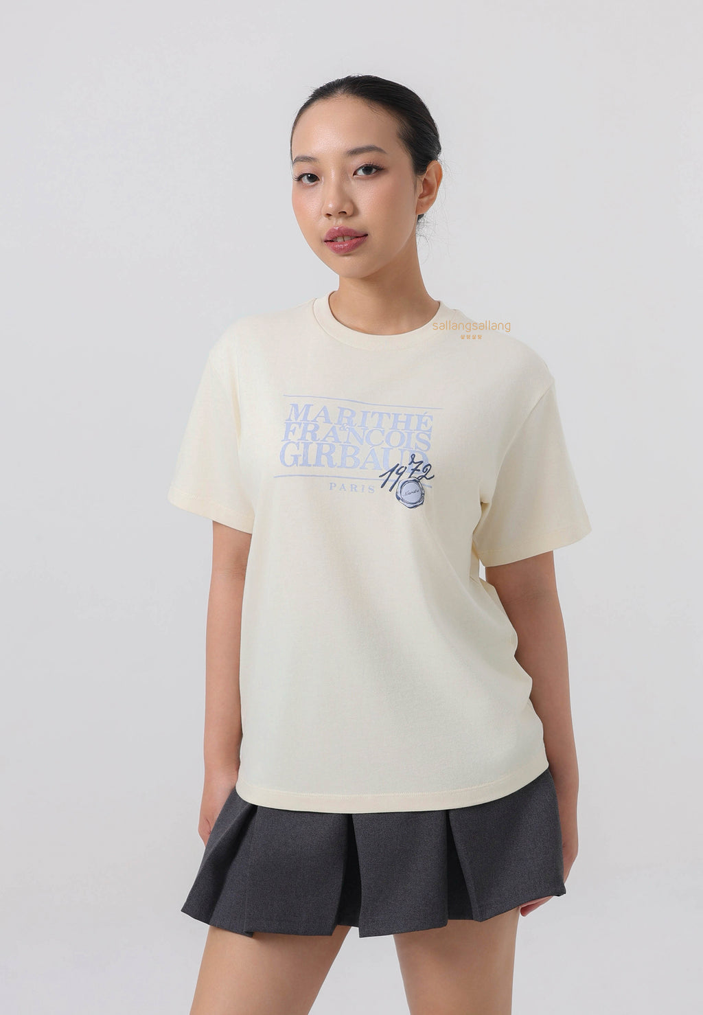STAMP CLASSIC LOGO TEE cream