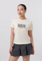 W CLASSIC LOGO TEE cream