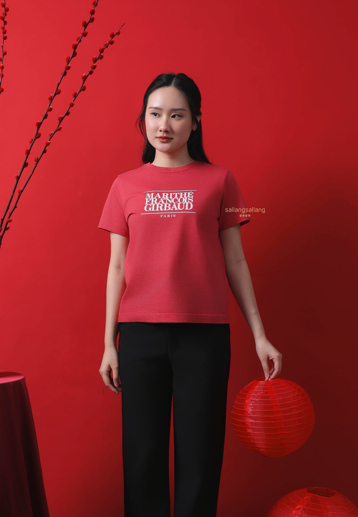 W CLASSIC LOGO TEE red