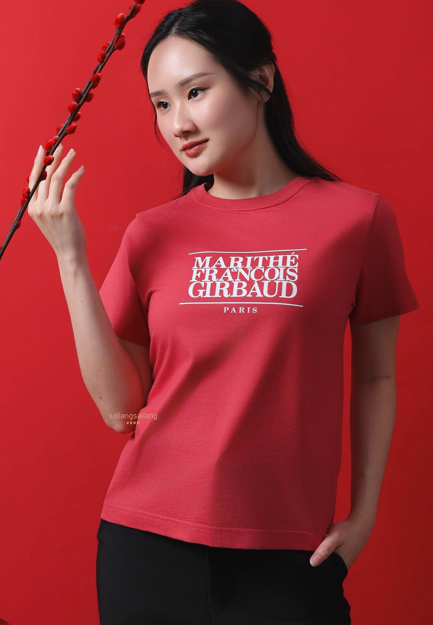 W CLASSIC LOGO TEE red