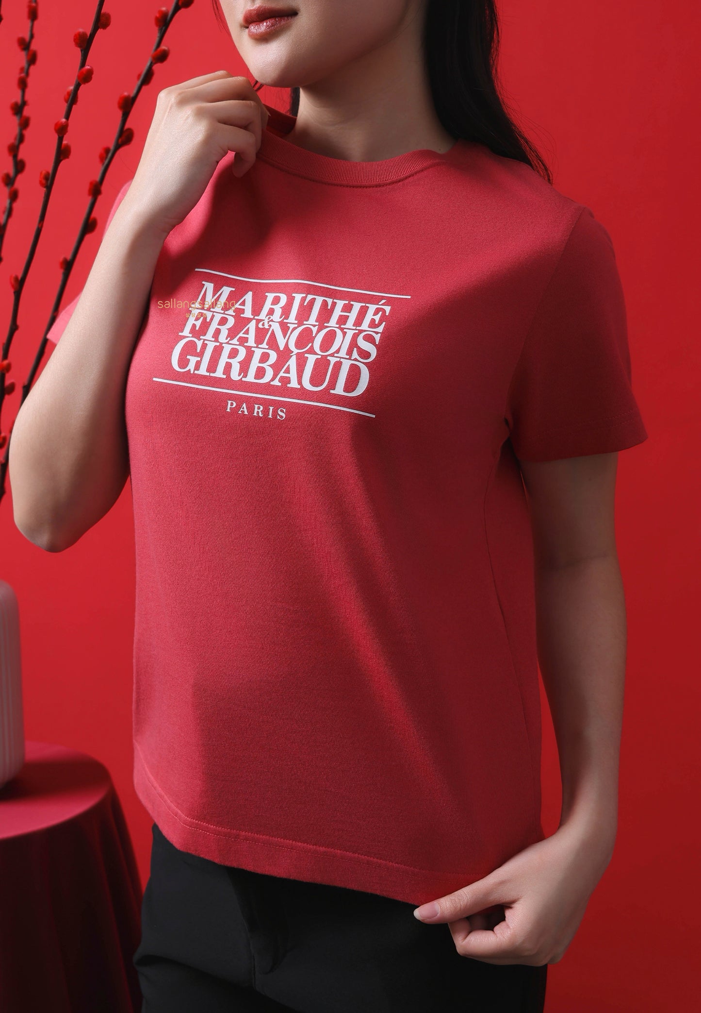 W CLASSIC LOGO TEE red