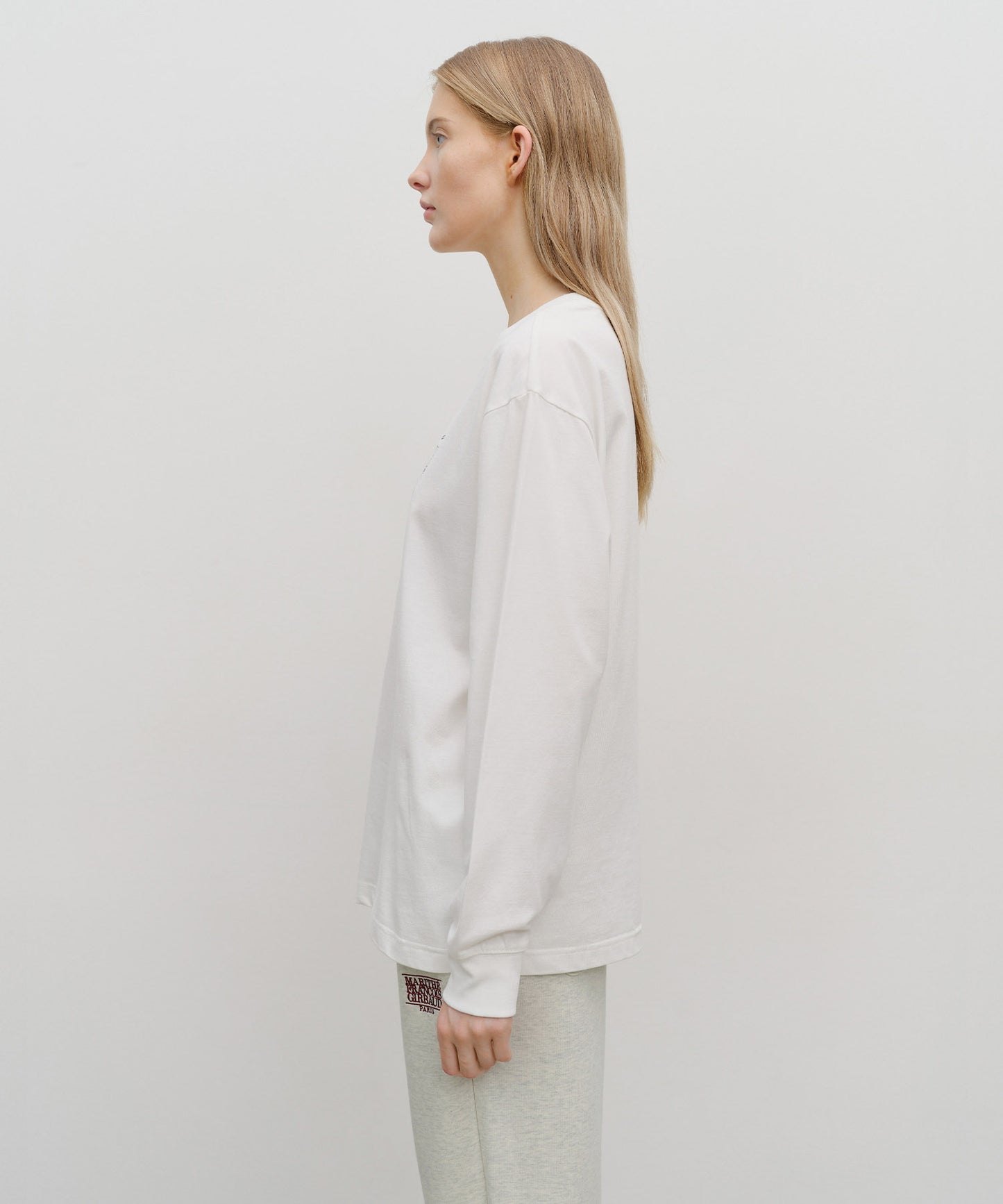 MINI DOODLE BEAR LONG SLEEVE white