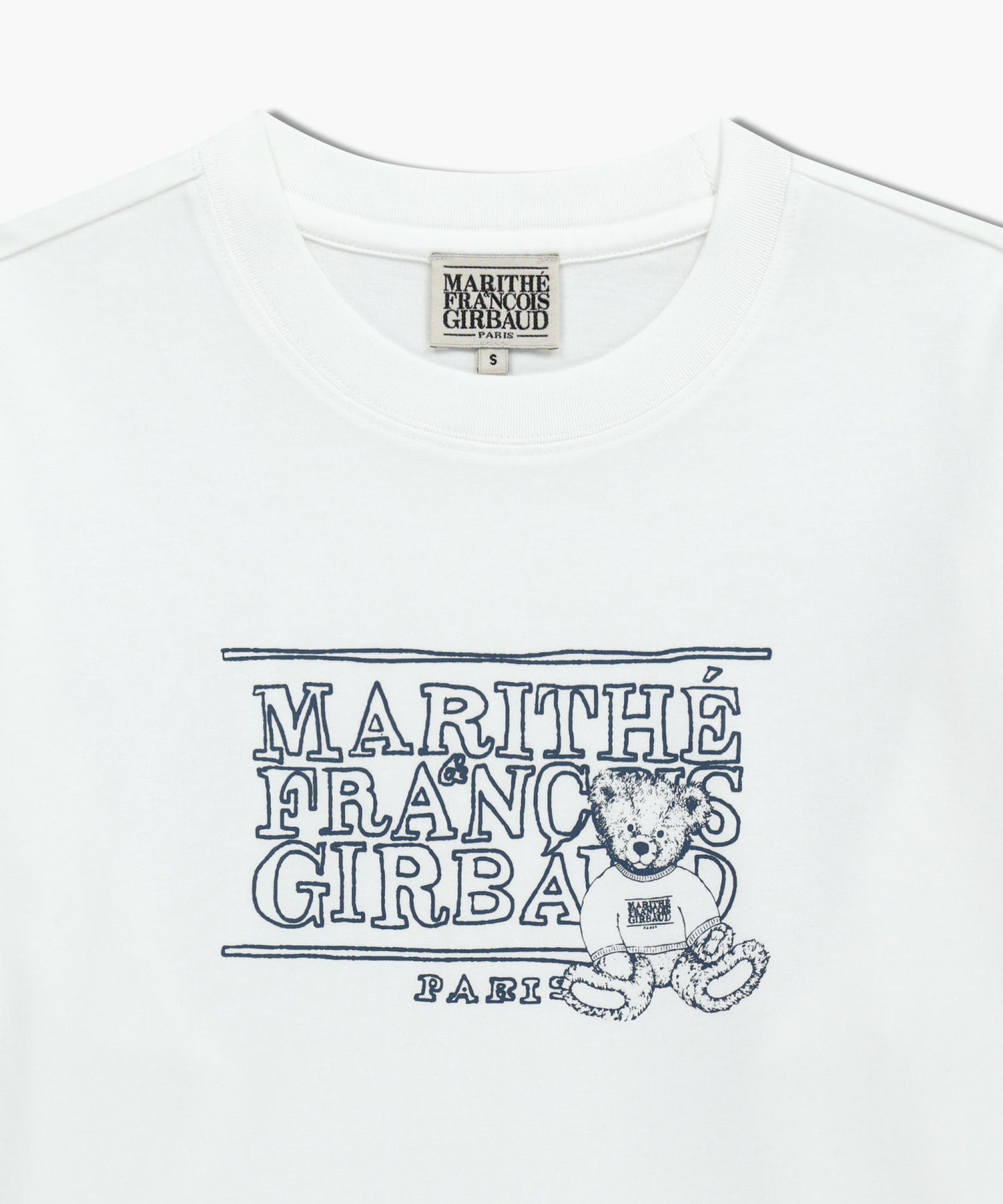 MINI DOODLE BEAR LONG SLEEVE white