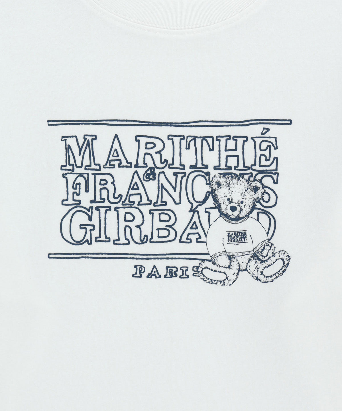 MINI DOODLE BEAR LONG SLEEVE white