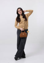 Diamond Monogram Crossbody Bag Boston Red Sox Brown