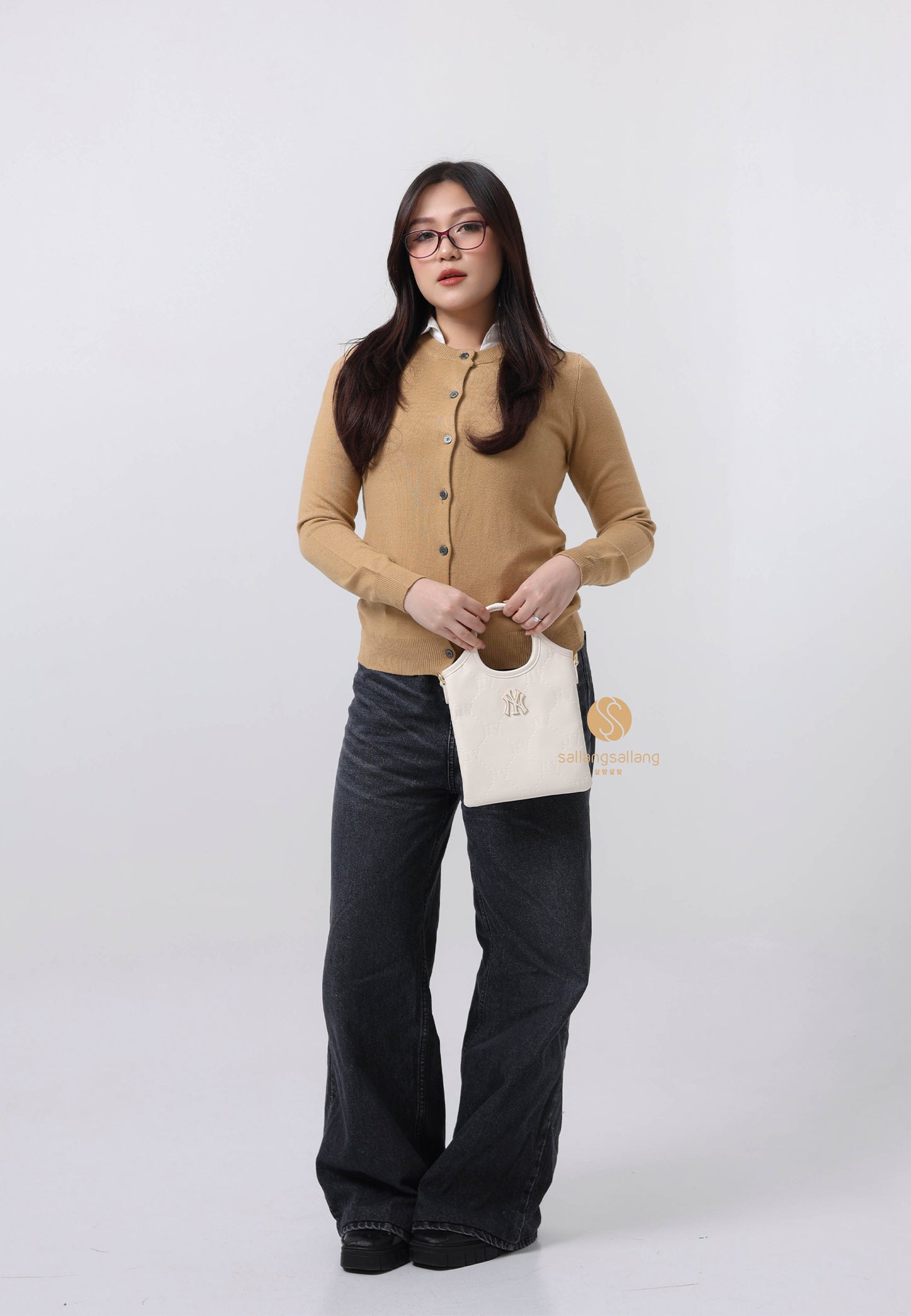 Monogram Tote Bag NY Yankees Cream