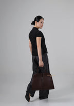 Blanc Large Burgundy Brown