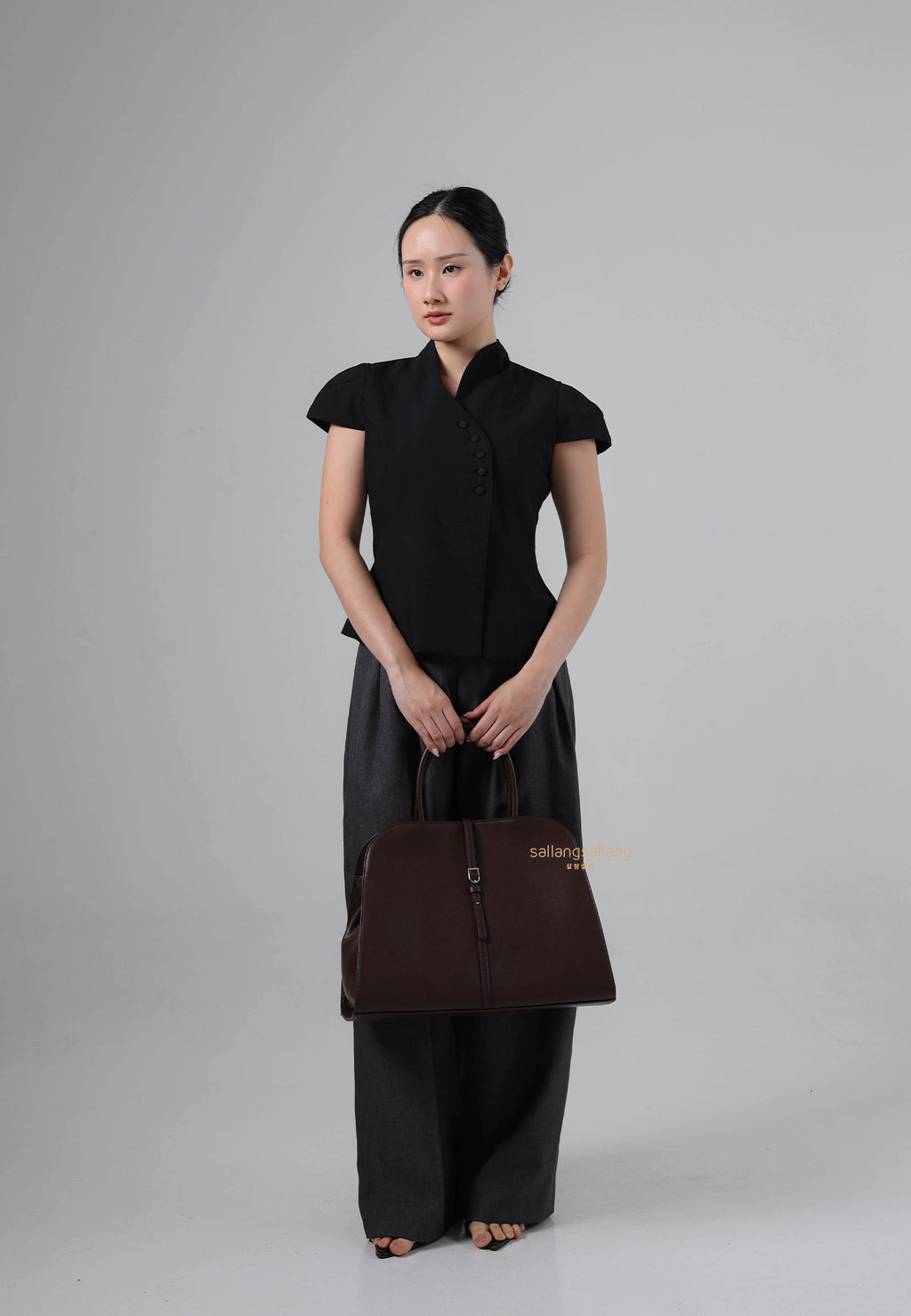 Blanc Large Burgundy Brown