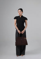 Blanc Large Burgundy Brown