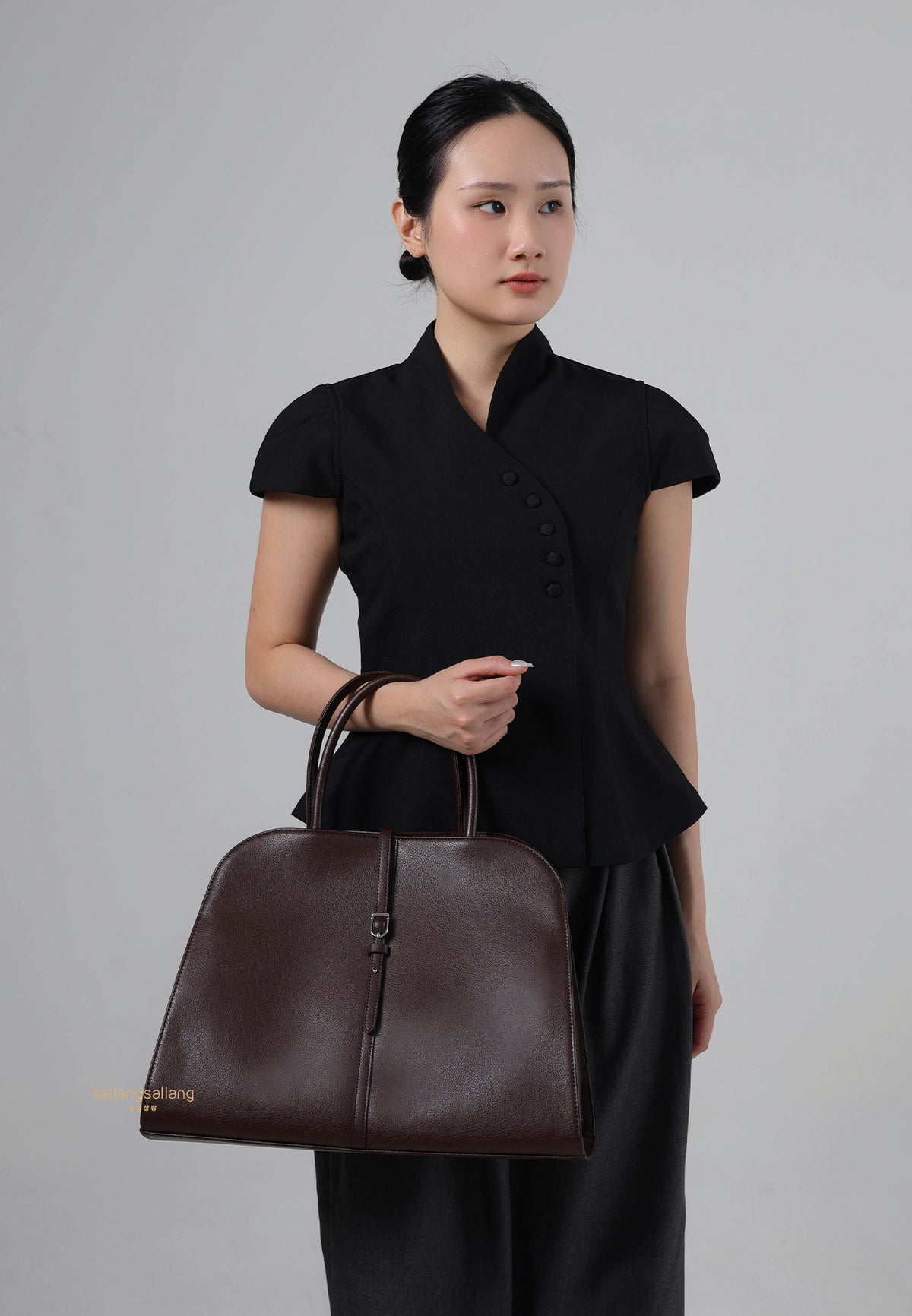 Blanc Large Burgundy Brown