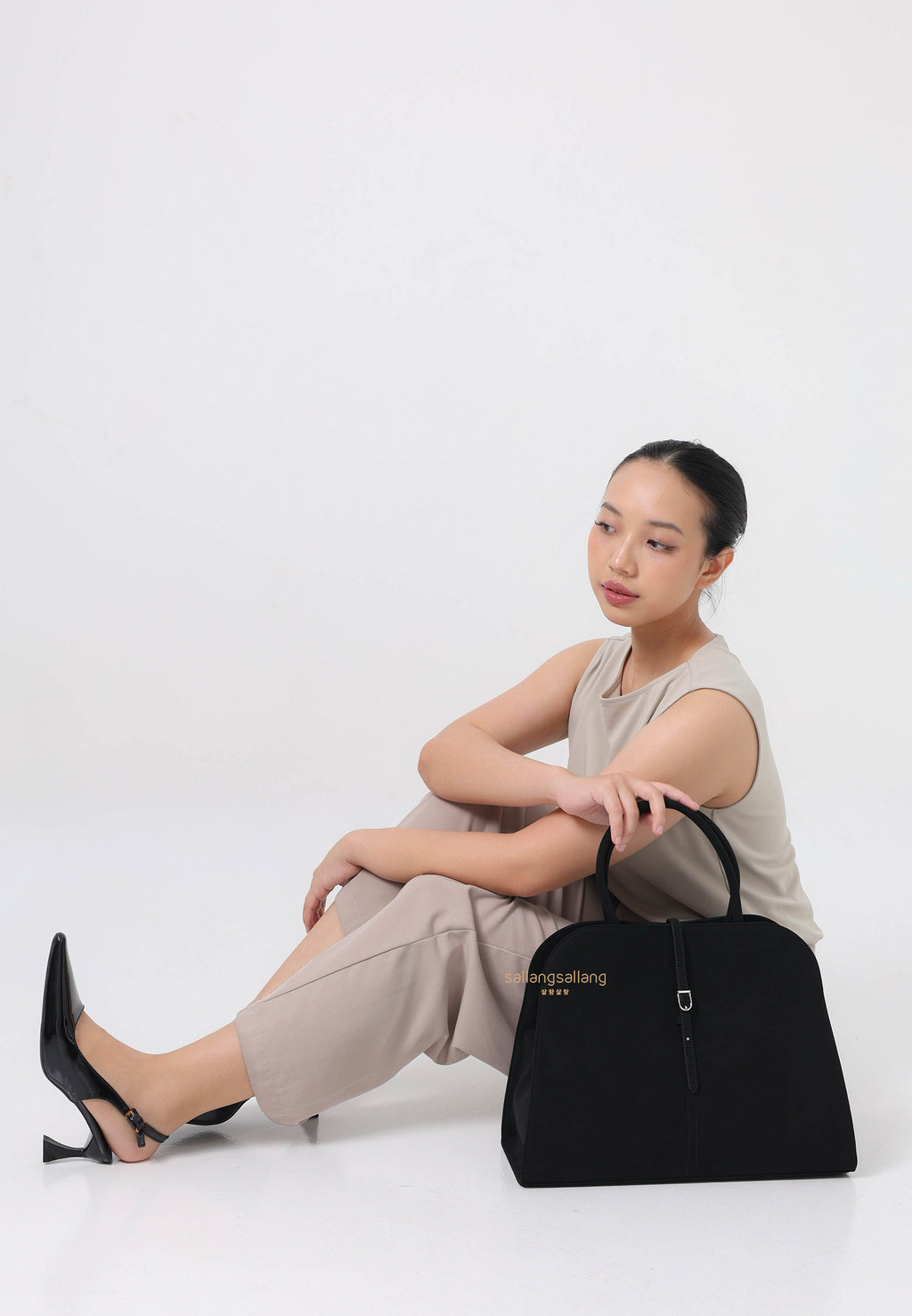 Blanc Large Suede Black