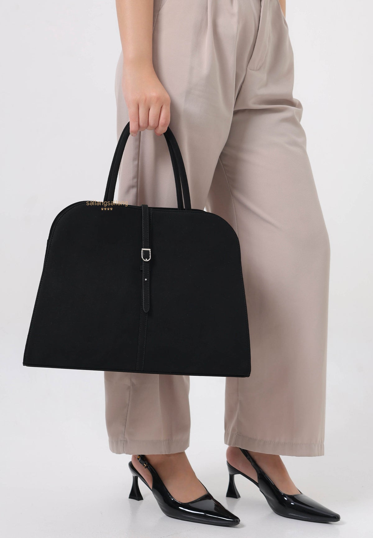Blanc Large Suede Black
