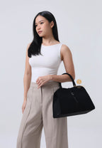 Blanc Medium Suede Black