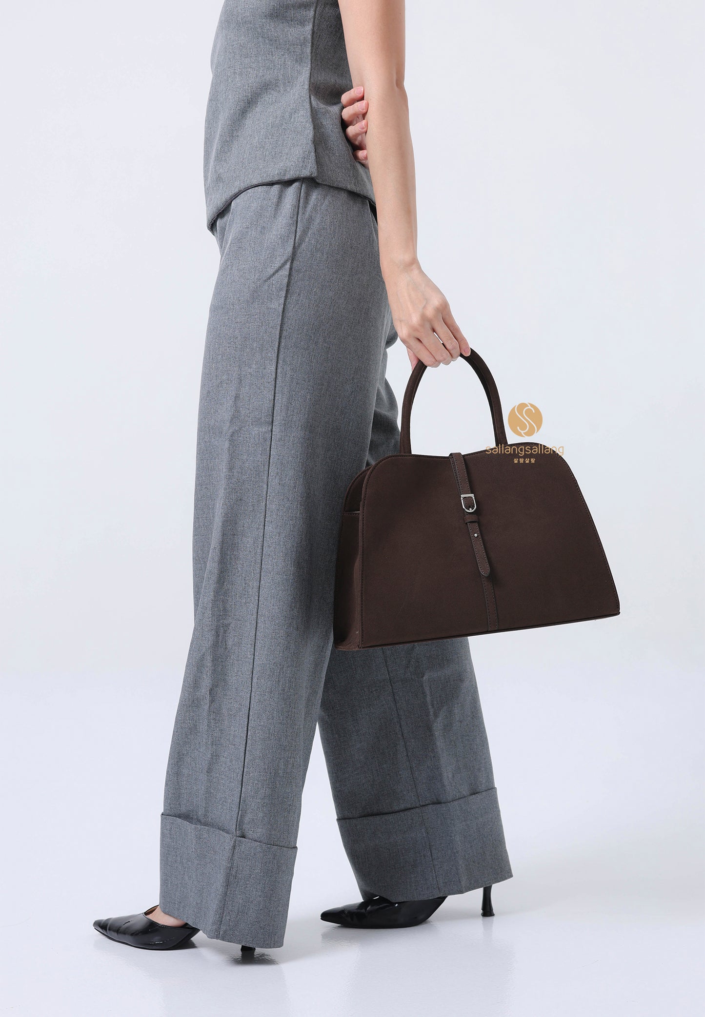 Blanc Medium Suede Choco Brown