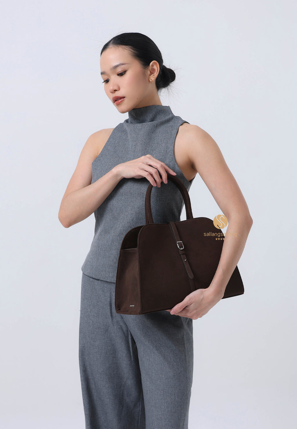 Blanc Medium Suede Choco Brown