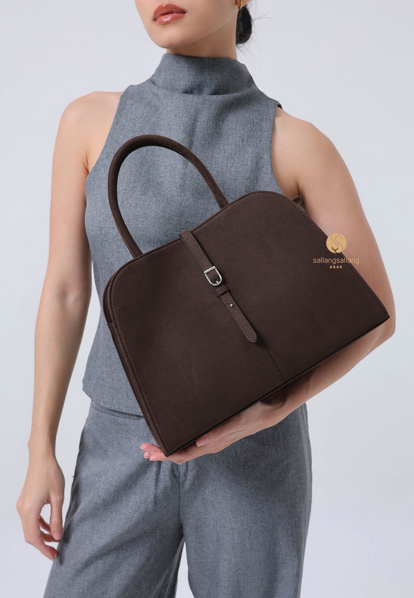 Blanc Medium Suede Choco Brown