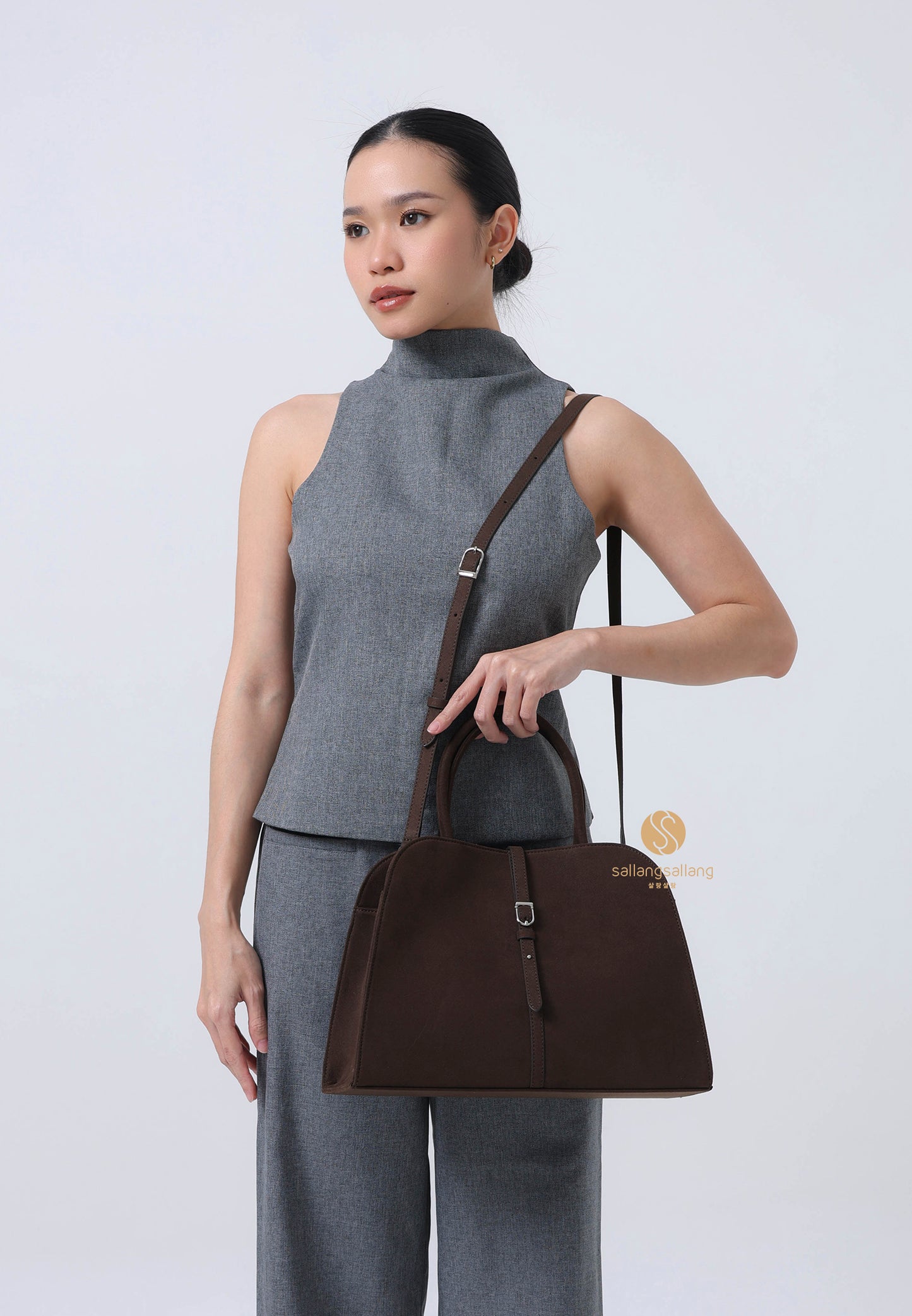 Blanc Medium Suede Choco Brown