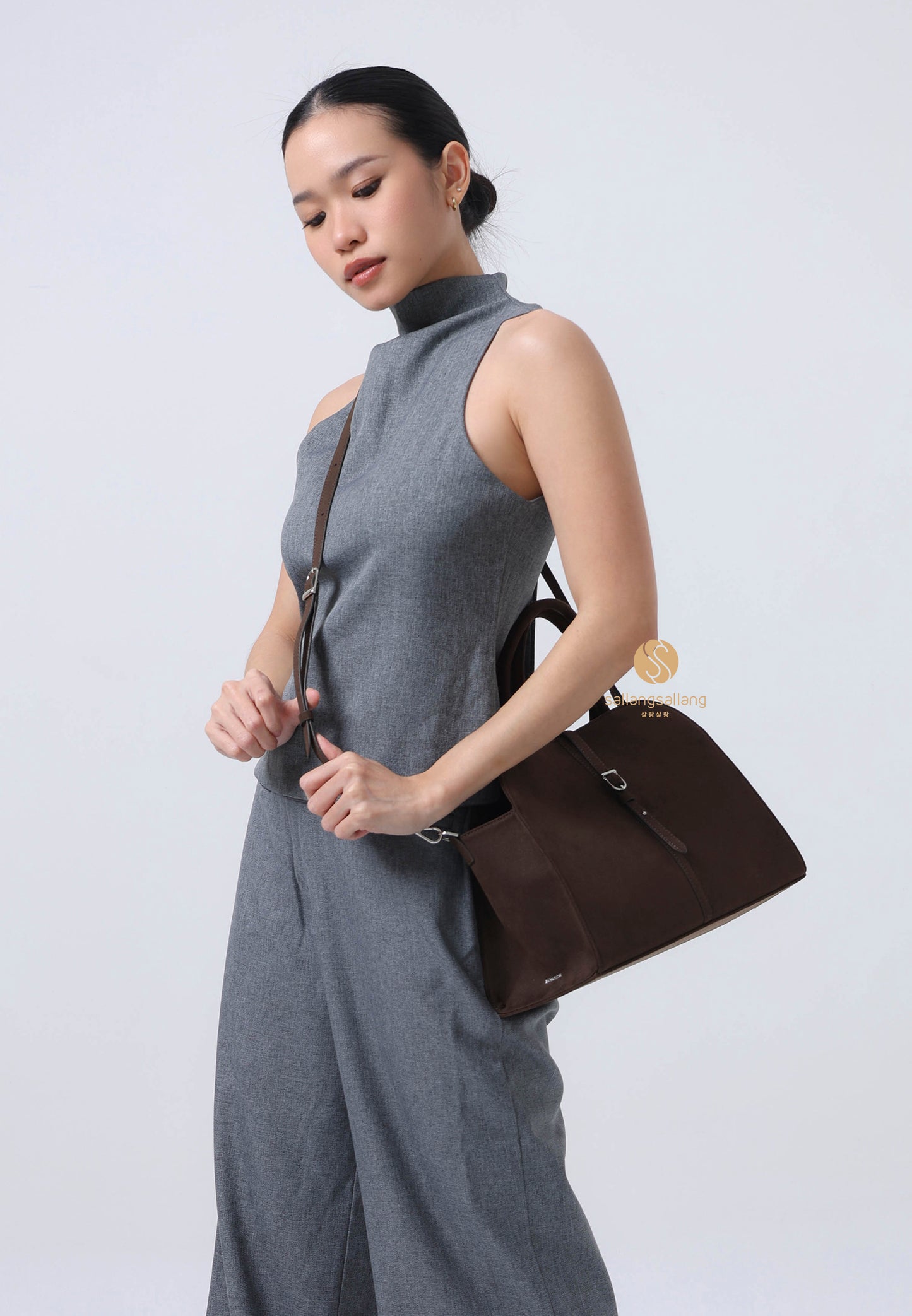 Blanc Medium Suede Choco Brown