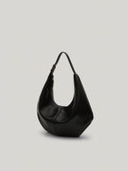 MOSSY HOBO BAG leather black