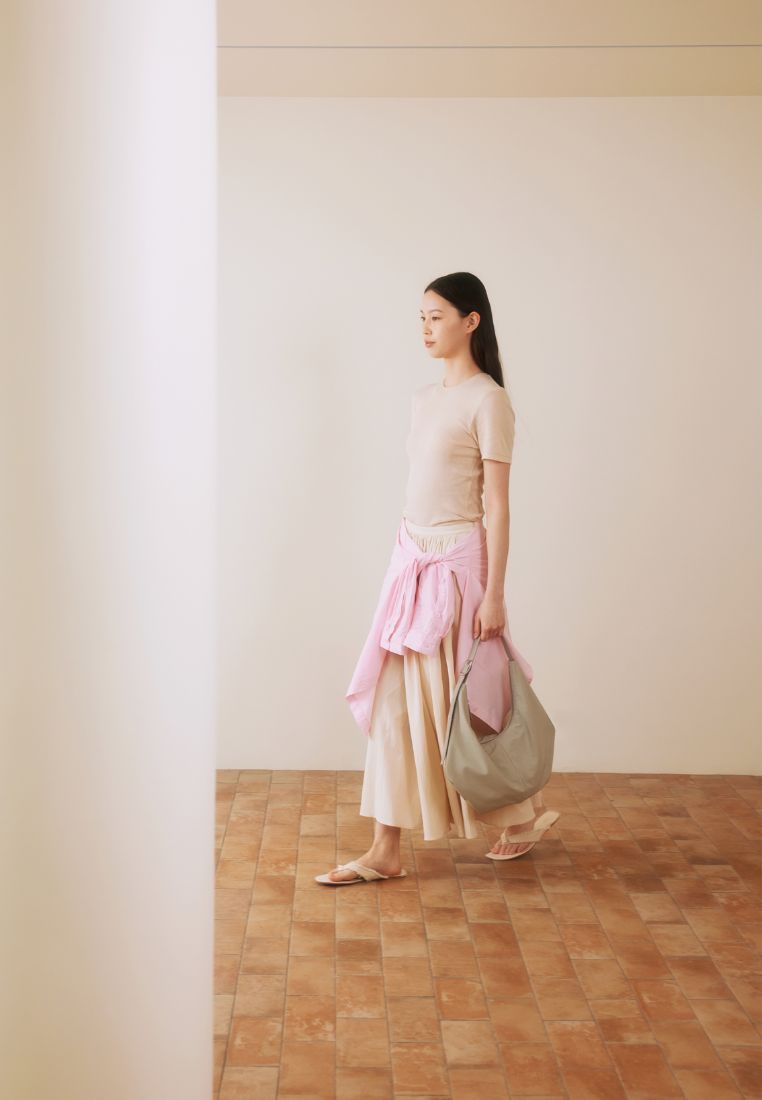 MOSSY HOBO BAG misty khaki