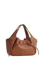 Mabel Soft Bow Tote Bag - Caramel Brown